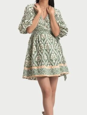Ash & Eden Dinara ANTHROPOLOGIE Mini Wrap Dress